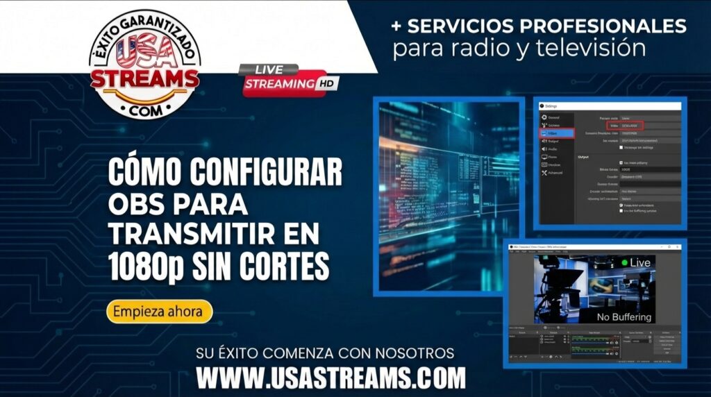 Cómo configurar OBS para transmitir en 1080p sin cortes