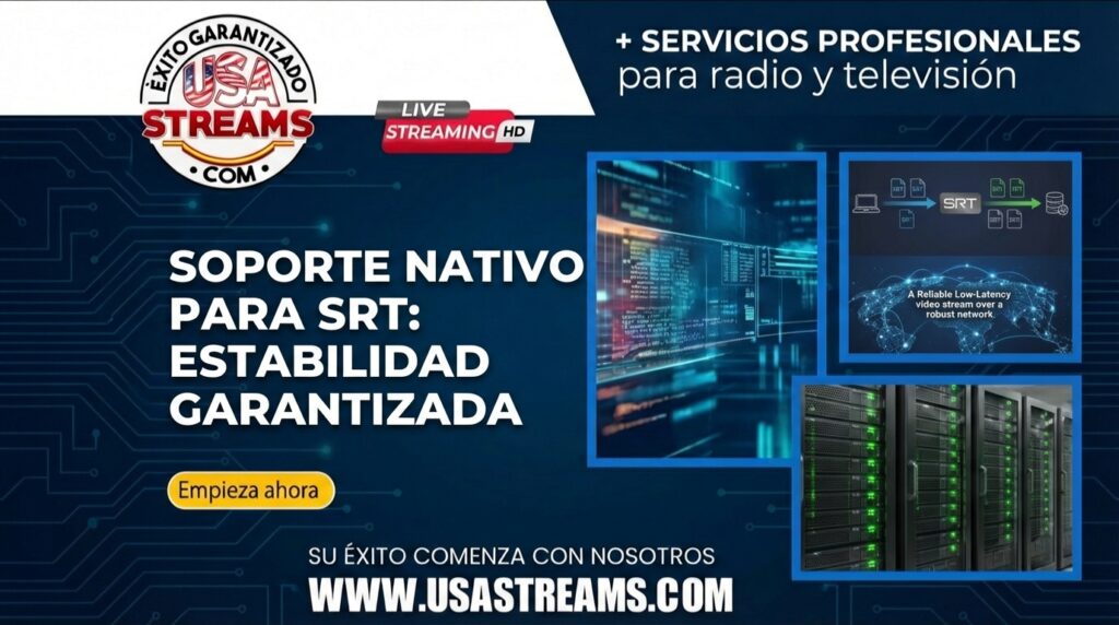 Soporte nativo para SRT: Estabilidad garantizada